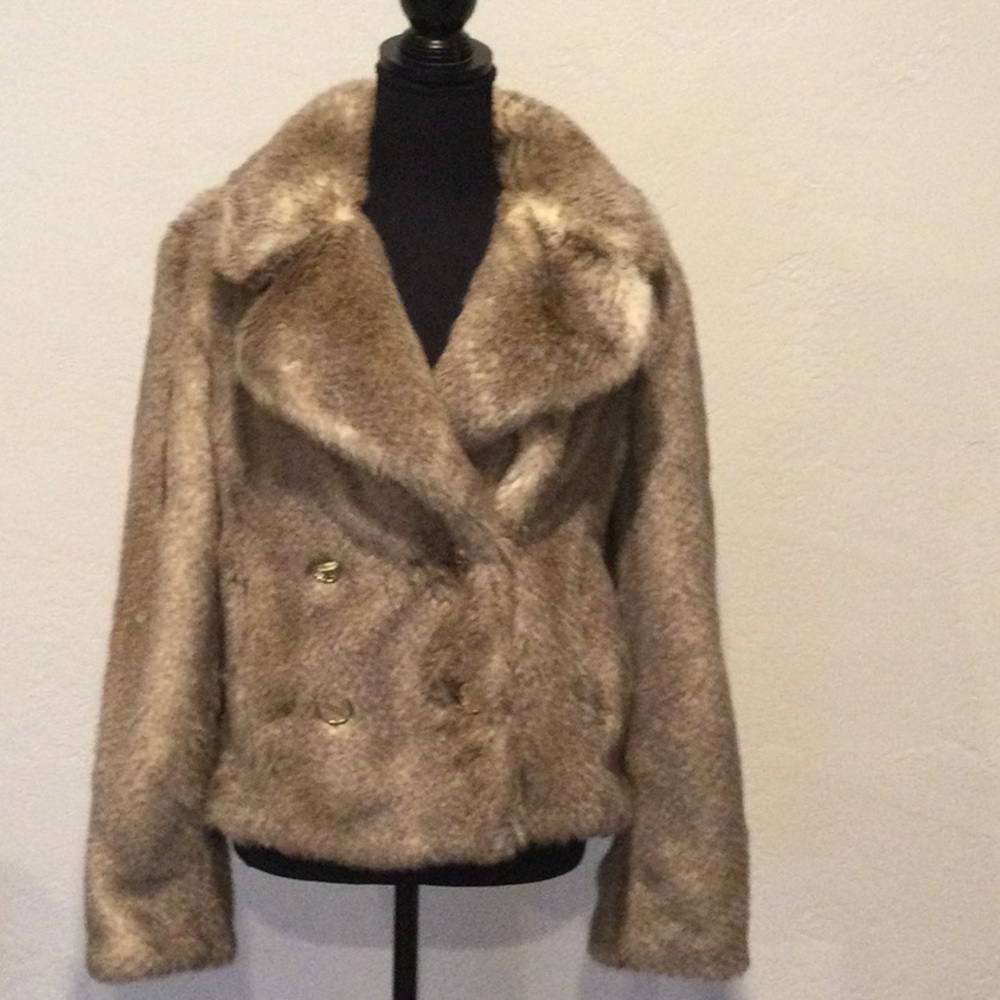 JUICY COUTURE Faux Rabbit Fur short Jacket